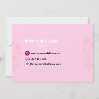 ピンククラウドハートサンキューカードスモールビジネス 招待状