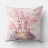ピンククラウドバープの布の特別な宮殿 クッション (正面)