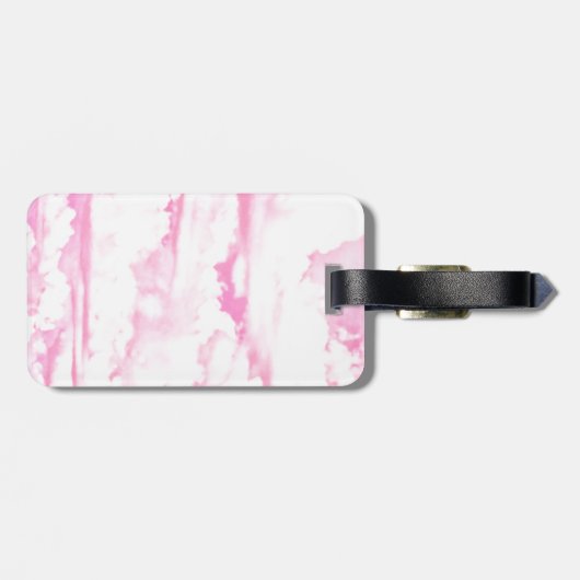 ピンククラウドファッション背景 ラゲッジタグ (裏面横)