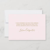 ピンククラウドベビーシャワーガールサンキューカード サンキューカード (裏面)