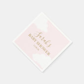 ピンククラウドベビーシャワーナプキン スタンダードカクテルナプキン (角)