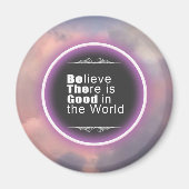 ピンククラウドライトリングや輪メッセージマグネット マグネット (正面)