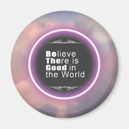 ピンククラウドライトリングや輪メッセージマグネット マグネット