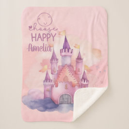 ピンククラウド上のハッピーパレスを選択 シェルパブランケット