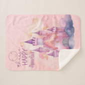 ピンククラウド上のハッピーパレスを選択 シェルパブランケット (正面(横))