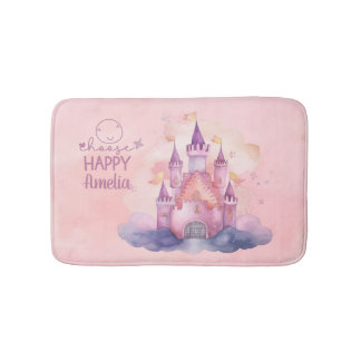 ピンククラウド上のハッピーパレスを選択 バスマット