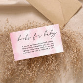 ピンククラウド9ベビーシャワーブックベビー エンクロージャーカード