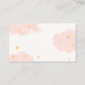 ピンククラウド9女の子おむつラッフルベビーシャワー エンクロージャーカード (裏面)