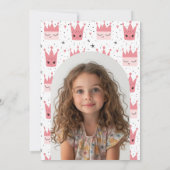 ピンククラウンズフェアリーテイル子供の誕生日パーティー 招待状 (裏面)