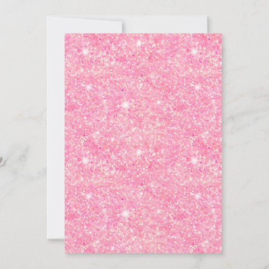 ピンククラウンバルーンフィーチン誕生日招待状 招待状 (裏面)