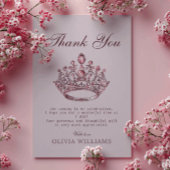 ピンククラウンプリンセス誕生日ありがとう サンキューカード