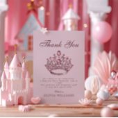 ピンククラウンプリンセス誕生日ありがとう サンキューカード