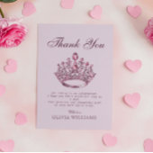 ピンククラウンプリンセス誕生日ありがとう サンキューカード