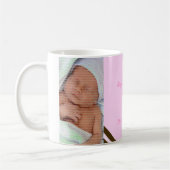 ピンククラウンベビーフォトコラージュマグ コーヒーマグカップ (左)