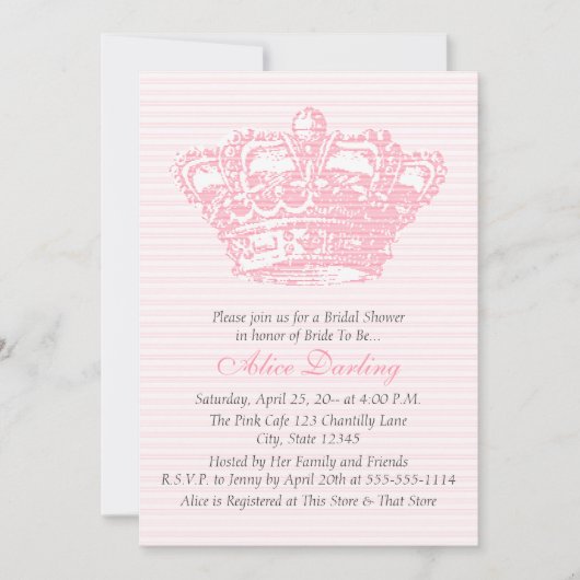 ピンククラウン招待状 招待状 (正面)