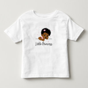 ピンククラウン リトルプリンセス 黒 ベビーガール トドラーTシャツ