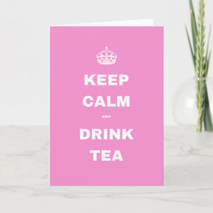 ピンククラウン KEEP CALM AND DRINK TEA グリーティングカード カード