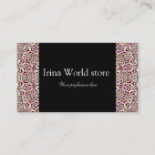 ピンククラシックとブラックの黒マンダラ 名刺 (正面)