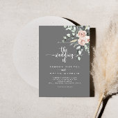 ピンククラシックのバラのフローラグレ結婚イの 招待状