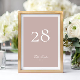 ピンククラシックのフォーマルトペ結婚書道 テーブルナンバー