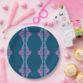 ピンククラシックオーナメント紙プレート ペーパープレート (パーティー)