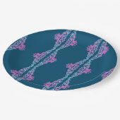 ピンククラシックオーナメント紙プレート ペーパープレート (アングル)