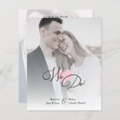 ピンククラシックハートロマンティック2結婚写真ズ (正面/裏面)