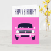 ピンククラシックミニクラブマン カード (黄色い花)