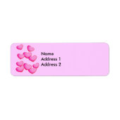 ピンククラスタハート ラベル (正面)