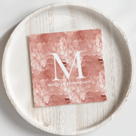 ピンククラックテクスチャメイクアップアーティスト名刺 スクエア名刺