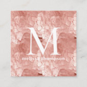 ピンククラックテクスチャメイクアップアーティスト名刺 スクエア名刺 (正面)