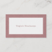 ピンククラフト&ミニマ素朴リストの名刺 名刺 (裏面)