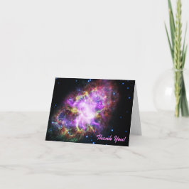 ピンククラブ星雲宇宙画像感謝カード サンキューカード