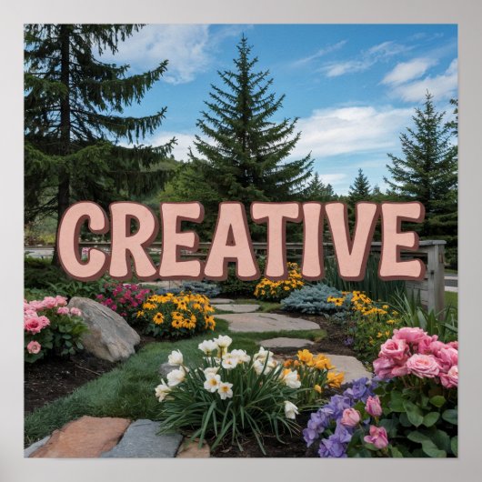 ピンククリエイティブ確認用スクエアポスター ポスター (正面)