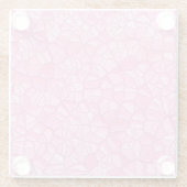 ピンククリスタルガラスコースター ガラスコースター (裏面)