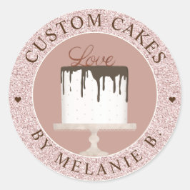 ピンククリスタルケーキ ショコレートドリップケーキ ラウンドシール