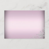 ピンククリスタルスノーフレーククリスマスパーティーRSVP 出欠カード (裏面)