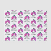 ピンククリスマスウォーターカラーホリーティッシュペーパー 薄葉紙