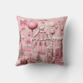 ピンククリスマスエフェラ装飾用クッション クッション (裏面)