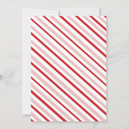 ピンククリスマスオハイオおもしろいファースト誕生日 招待状 (裏面)