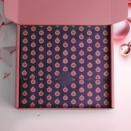 ピンククリスマスオーナメントオンパープルモダンホリデー 薄葉紙