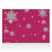 ピンククリスマスオーナメントグリーティングカード (内部横(上))