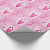 ピンククリスマスオーナメントホリデーデザインクリスマス ラッピングペーパー (角)