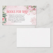ピンククリスマスオーナメント冬の本ベビー エンクロージャーカード (正面/裏面)