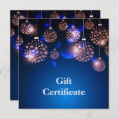 ピンククリスマスオーナメント – ギフト券カード (正面/裏面)