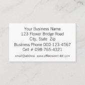 ピンククリスマスカッティ開花写真 名刺 (裏面)