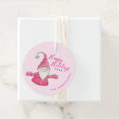 ピンククリスマスキュート格言カスタムハッピーホリデー フェイバータグ (インサイチュ)