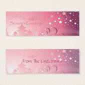 ピンククリスマスギフトラベル (正面&裏面)