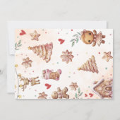 ピンククリスマスクッキー赤ちゃんシャワーフォト招待状 招待状 (裏面)