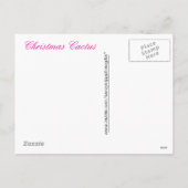 ピンククリスマスサボテンポートレート シーズンポストカード (裏面)